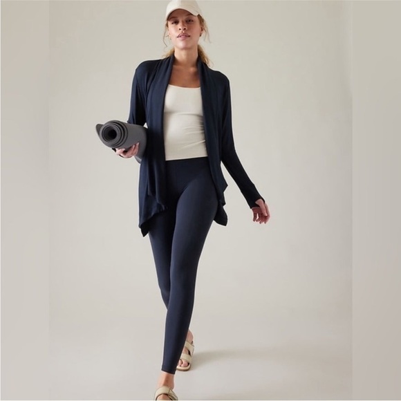ATHLETA SHALE POCKETS PRANAYAMA WRAP CARDIGAN - Picture 1 of 9